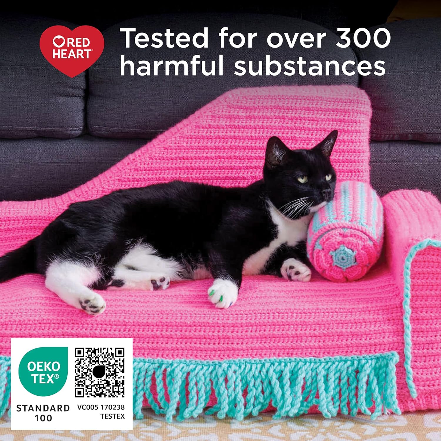 Red Heart Super Saver Yarn, 3 Pack, Mirage 3 Count - Image 3