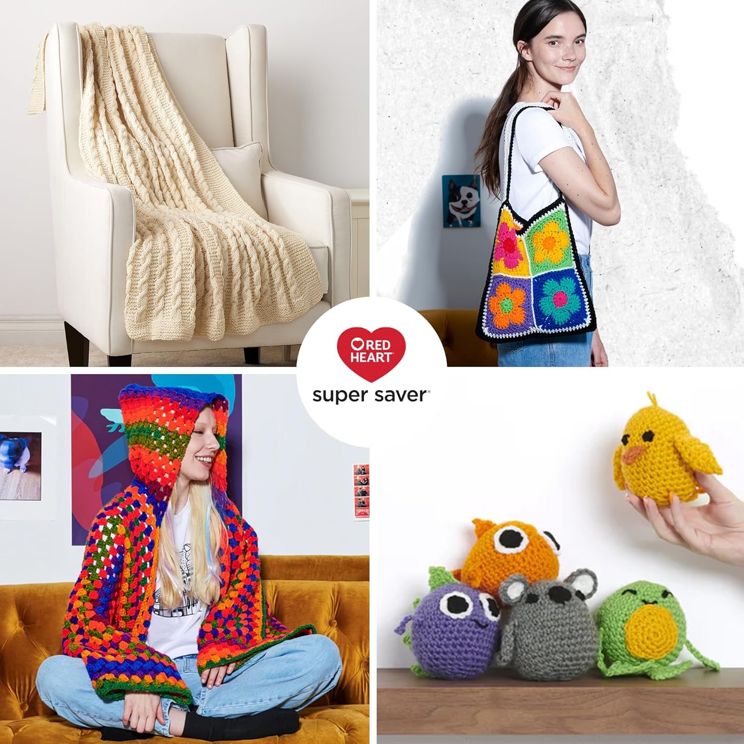 Red Heart Super Saver Yarn, 3 Pack, Mirage 3 Count - Image 5