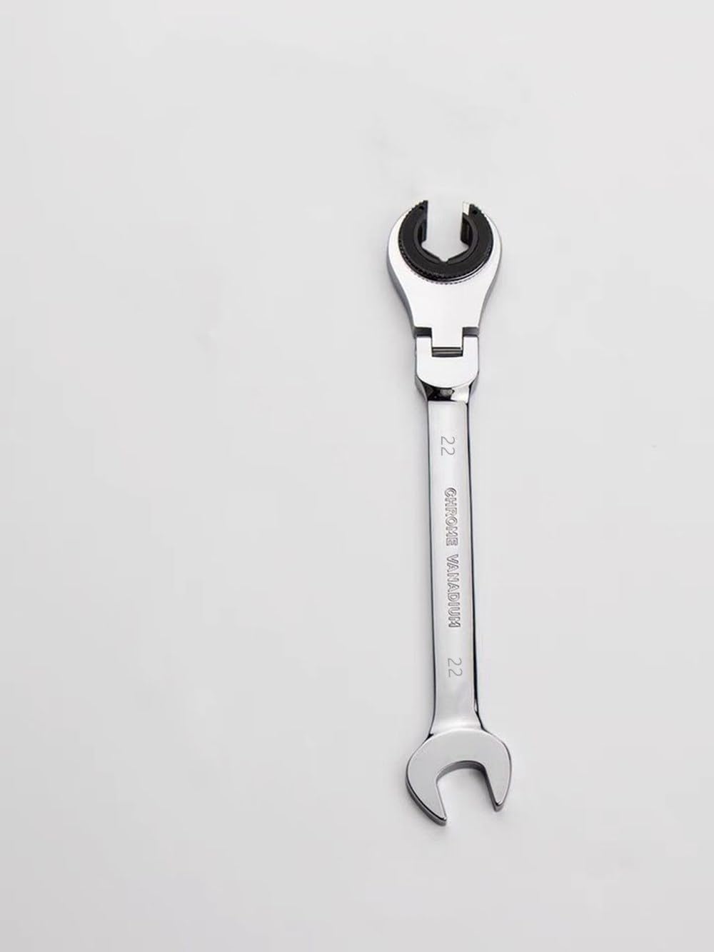 FLZOSPER 22mm Metric Fix Tubing Wrench,Flex-Head Gear Wrench, Ratcheting Fix Combination Wrench Spanner