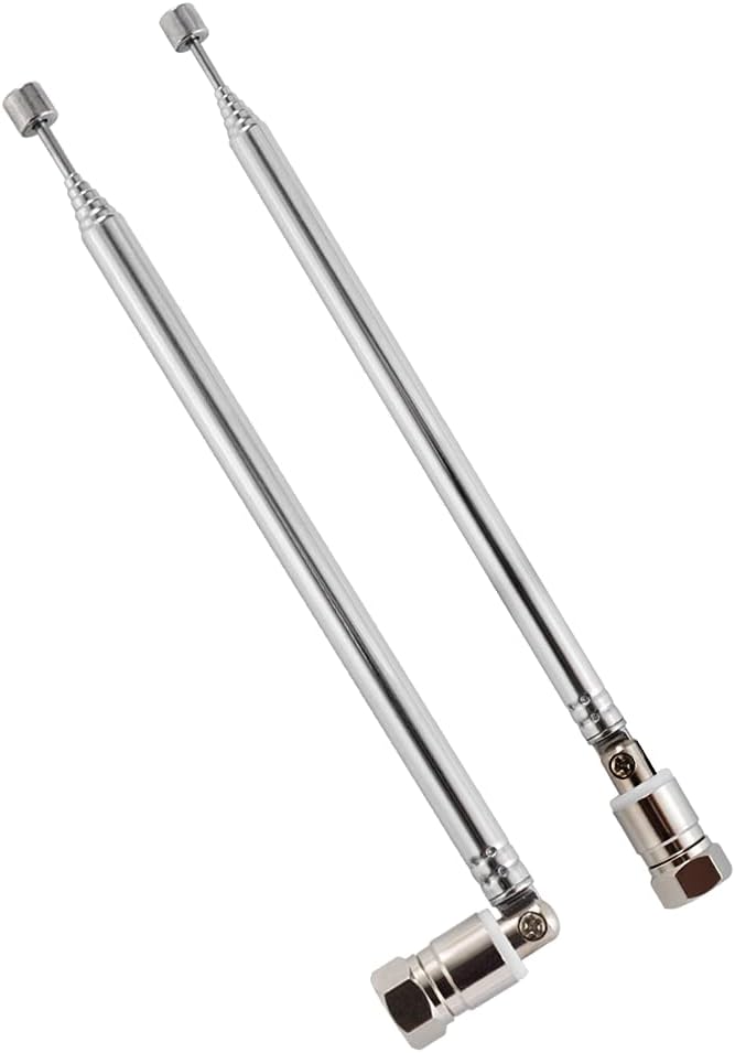 FM Telescopic Radio Antenna Kit 75 Ohm F Type Male Connector,DAB Radio Antenna with 7 Sections 75.5CM/29.7IN for TV AM FM Radio Stereo Receiver - Image 3