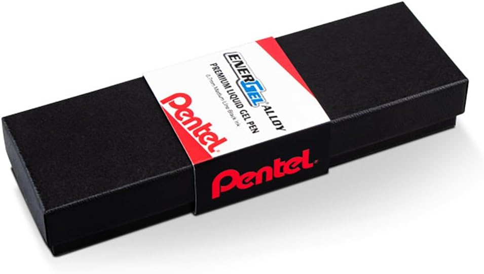 Pentel EnerGel Alloy RT Retractable Liquid Roller Gel Pen - Metal Barrel 0.7mm - Gold Body (Black Ink) - Image 2