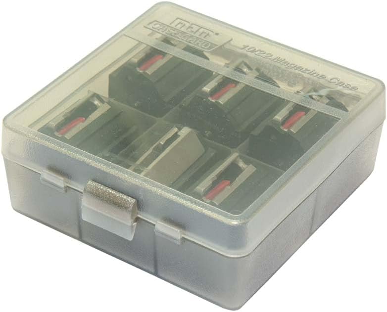 MTM TMC1022 Tactical Magazine Case 10/22 Rotary Magazine Case, Stackable, USA Made, Clear Smoke