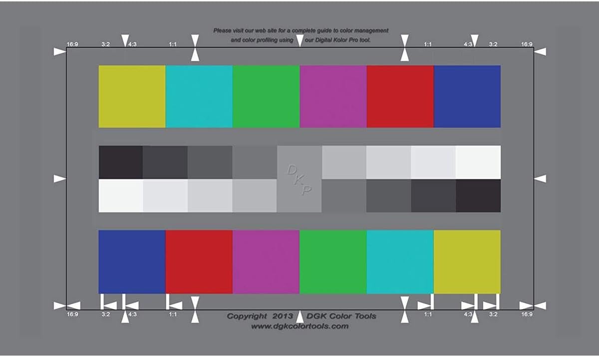 DGK Color Tools Digital Kolor Pro 16:9 Large Color Calibration and Video Chip Chart, 2-Pack - Image 2