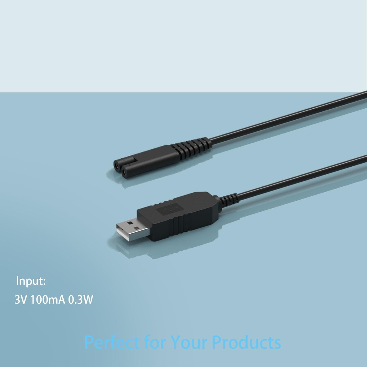 Cordless Water Flosser Charger Cable Replacement for Waterpik Water Flosser WP360 WP360W WP360C WP400 WP440 WP440C WP462 WP462W WP450 WP468 WF13 WP100 Series 3V USB Portable Charging Cable 5FT Black 1 - Image 6