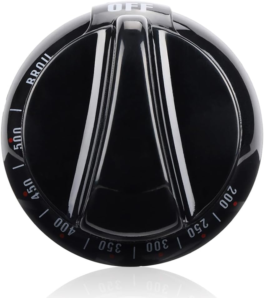 Upgraded WB03K10037 Thermostat Stove Knob Black, Replacement Part for GE & Hotpoint Range Oven, Replaces AP2014849, 242683, AH225986, EA225986
