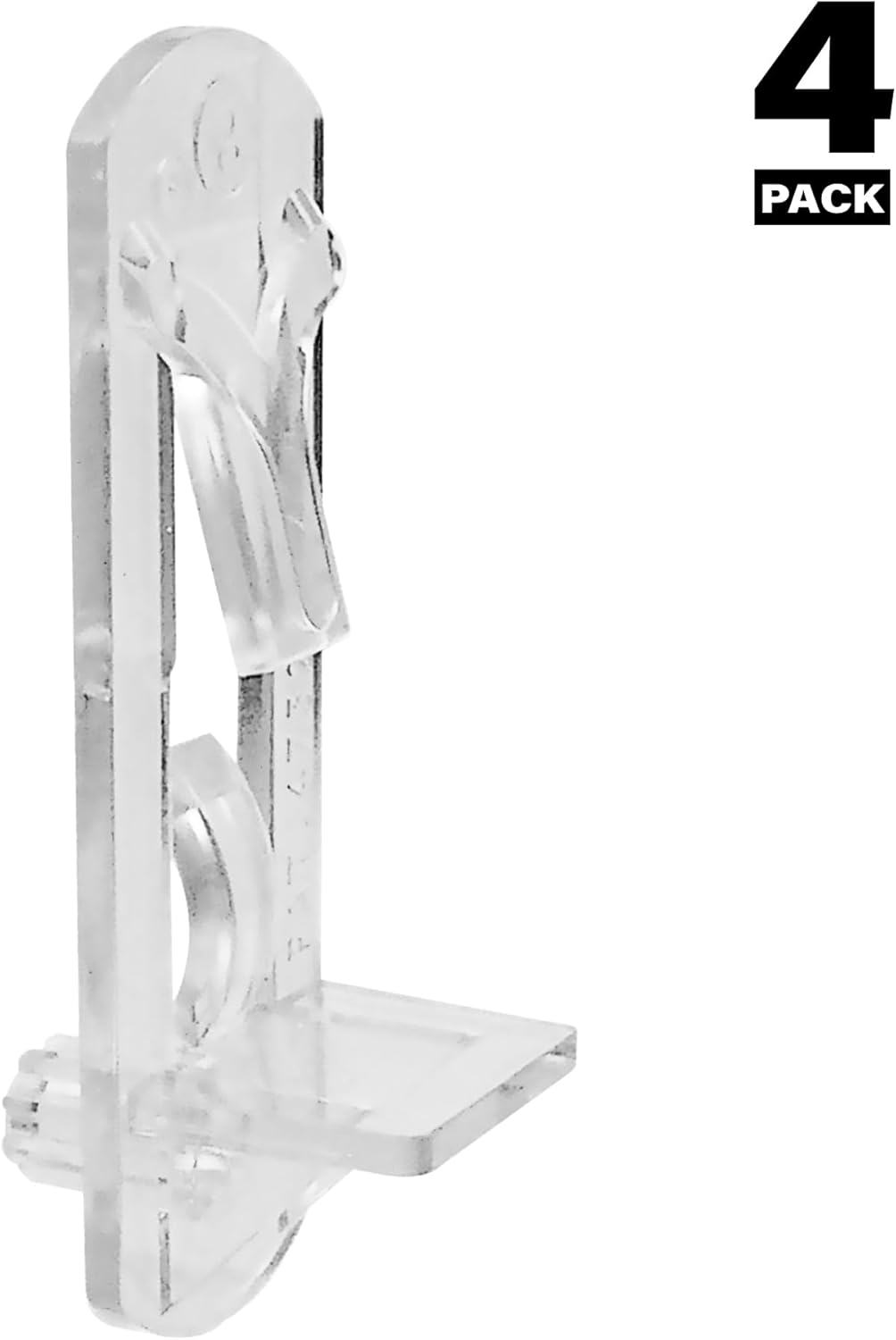 Prime-Line U 9398N Self-Locking Shelf Support Pegs, 1/4 In. Peg x 3/4 In. Shelf, Plastic (4 Pack) - Image 3