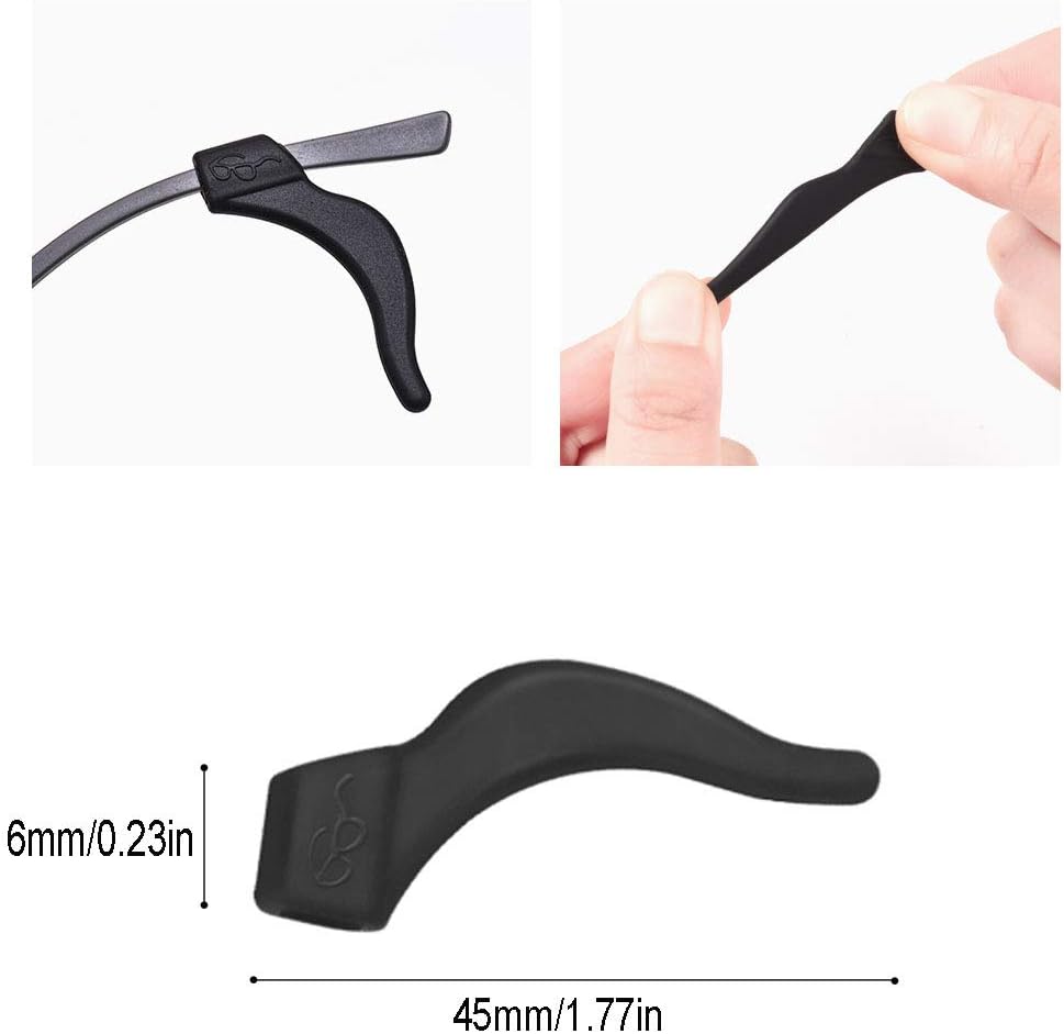 HKIDEE Eyeglass Ear Grip, Anti - Slip Comfortable Silicone Elastic Eyeglasses Retainers For Sunglasses Reading Glasses Eyewear, Sport Eyeglass Strap, 12 Pairs - Image 3
