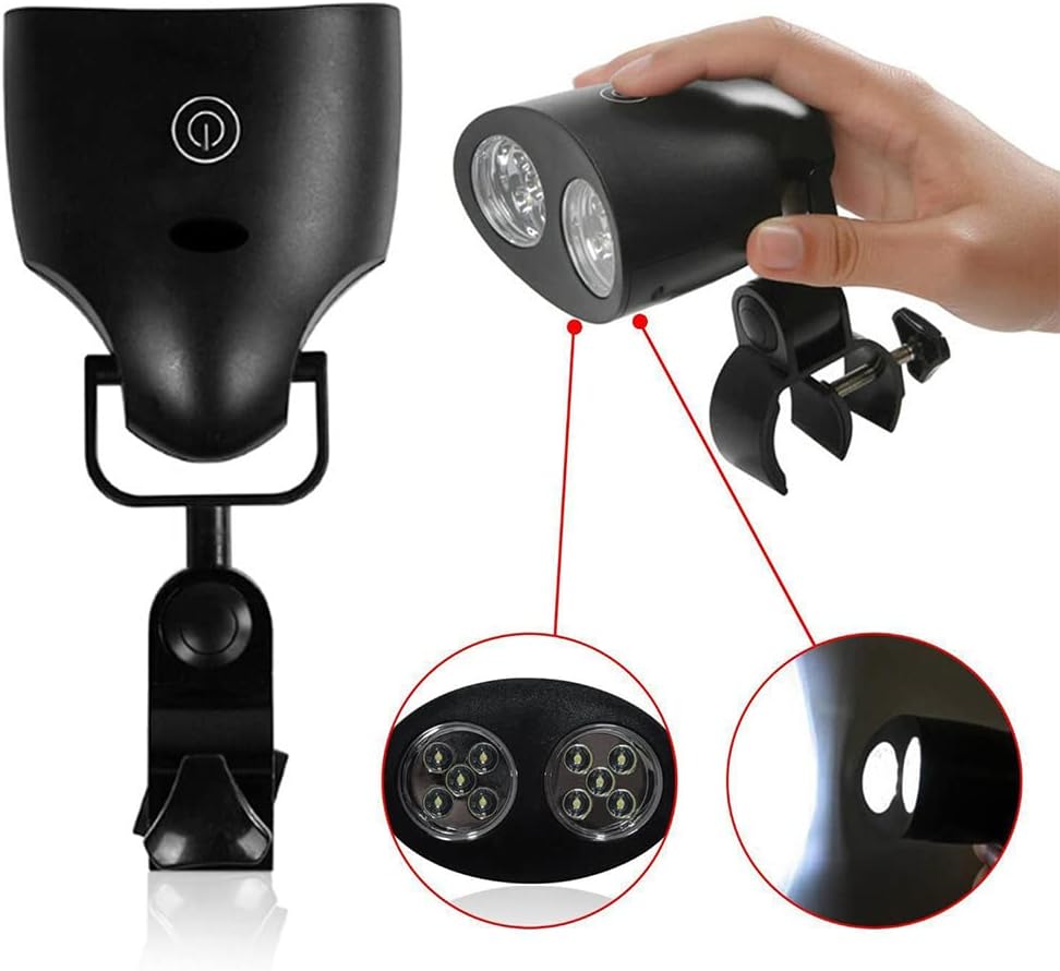 SEIWEI LED Barbecue Grill Light 360 Degree with 10 Super Bright LED Lights BBQ Outdoor Lamp White Lighting Batteries Included for Most Grill Handle for Electric Grill and Camping, Biking, Reading - Image 8