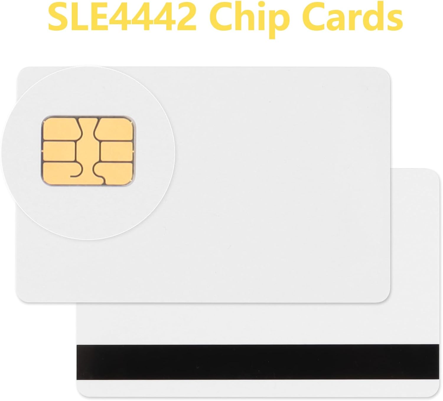 10 Pack - SLE4442 Chip Cards with/Hico 2 Track Mag Stripe, 5/16inch (8.4mm) Magnetic Stripe Card with Chip - Image 3