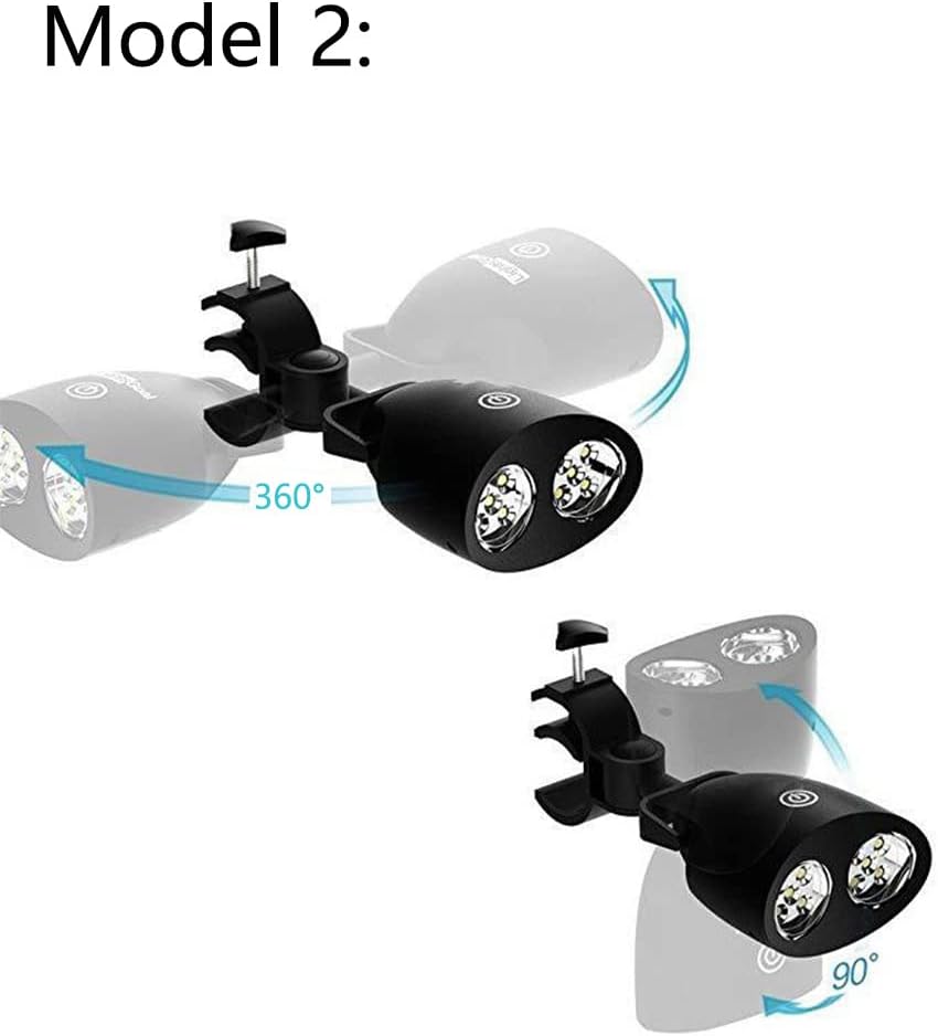SEIWEI LED Barbecue Grill Light 360 Degree with 10 Super Bright LED Lights BBQ Outdoor Lamp White Lighting Batteries Included for Most Grill Handle for Electric Grill and Camping, Biking, Reading - Image 2