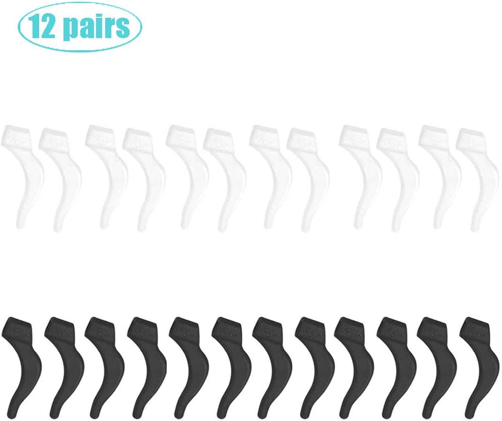 HKIDEE Eyeglass Ear Grip, Anti - Slip Comfortable Silicone Elastic Eyeglasses Retainers For Sunglasses Reading Glasses Eyewear, Sport Eyeglass Strap, 12 Pairs - Image 2