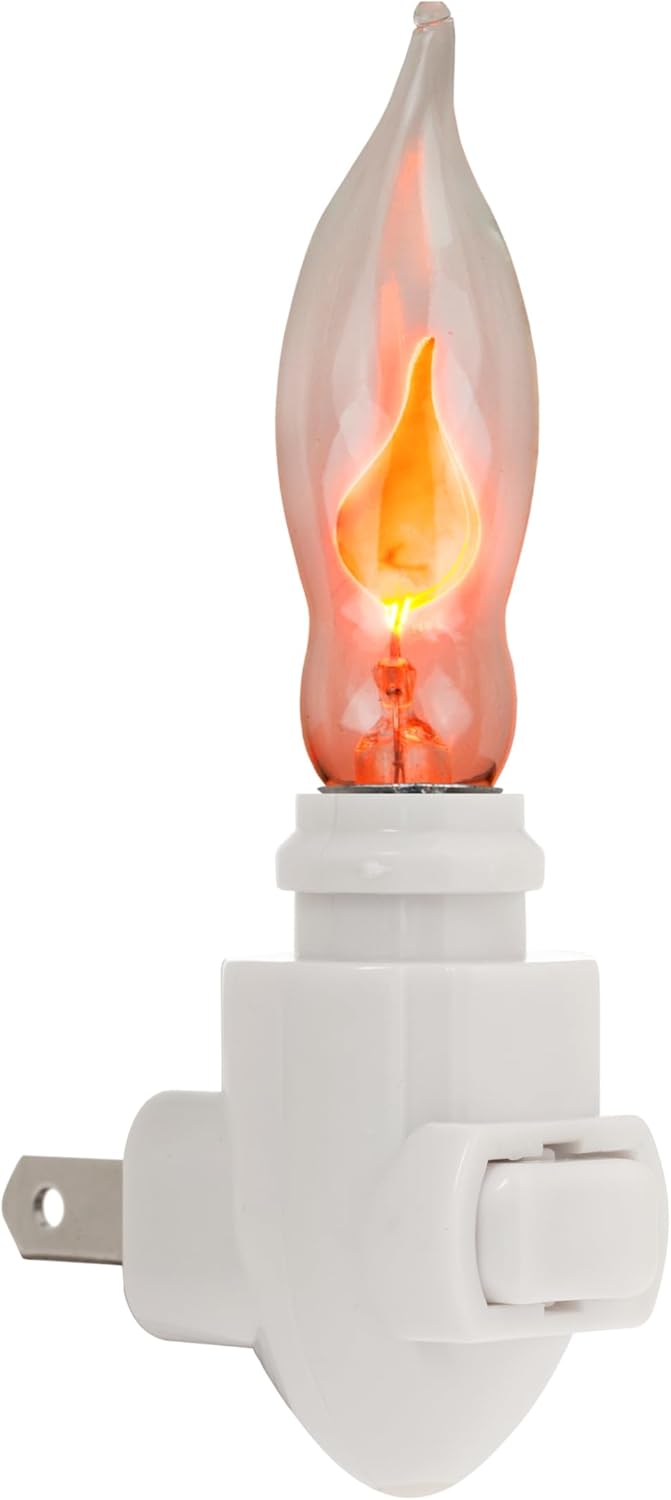 Creative Hobbies® A101 Flicker Flame Light Bulb - 3 Watt, 130 Volt, E12 Candelabra Base, Nickel Plated Base - Dances with a Flickering Orange Glow | 5 Pack - Image 4