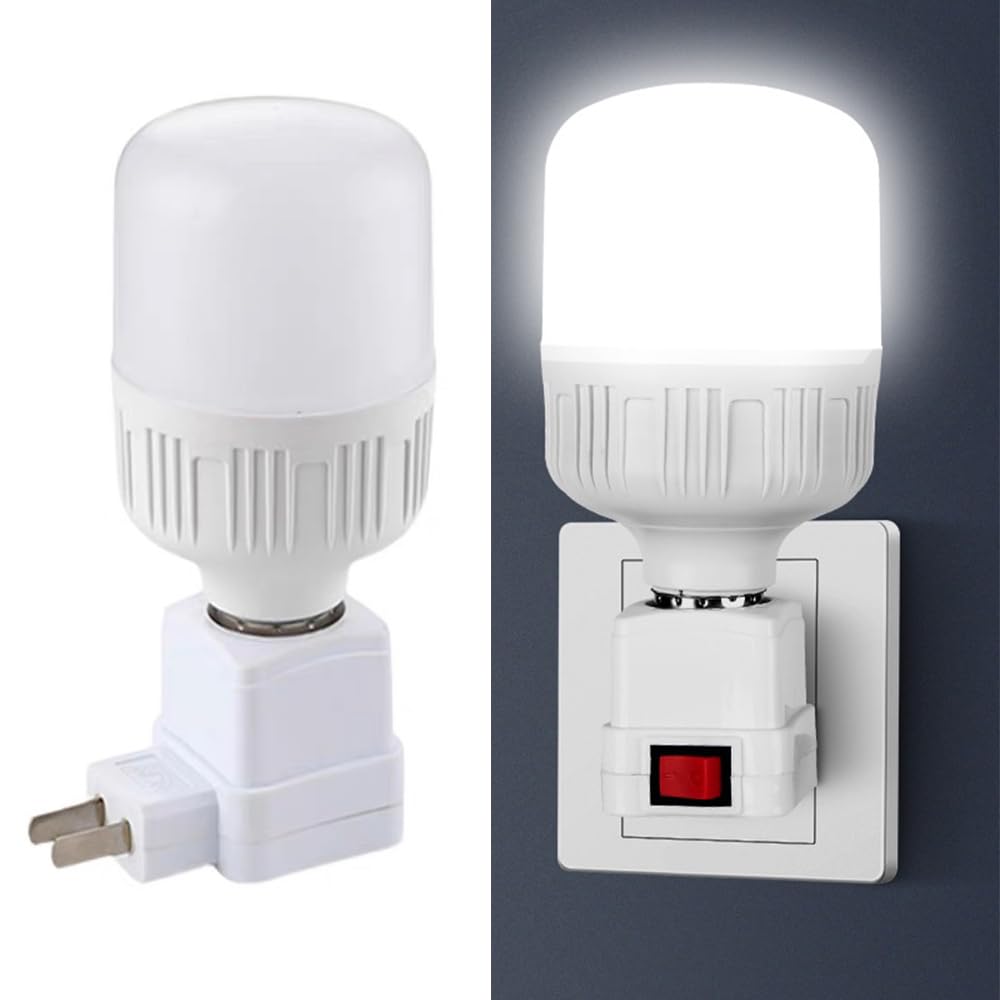 E26/E27 Socket Extension Adapter with Switch,Plug-in Light Socket,Convert Outlet to Light Bulb Socket (4 Pack) - Image 4