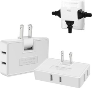 3 Way Flat Wall Outlet Extender Ada...
