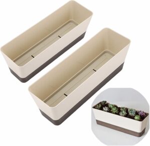 Skelang 2 Pcs Rectangular Plant Pot...