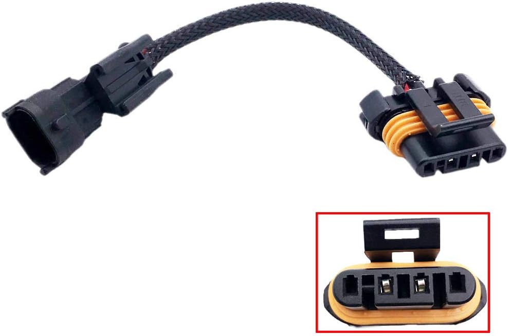 Aokus Wire Adapter 6" LS Alternator 2-pin Hi-amp to 4-flat for LS1 LM7 LQ4 4.8 5.3 LR4 LS6 L59 LQ9 LM4 L33 LS2 LH6 L92 L76 LY2 LY5 LY6 LC9 LFA LH8 LMG LS3 L98 L9H L20 L94 LZ1 L99 L96 LC8 WAALT40-6 NEW