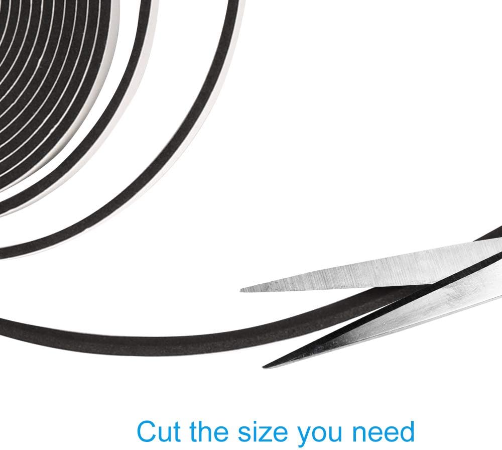 2 Rolls Weather Stripping,1/4 Inch Wide X 1/8 Inch Thick Foam Seal Tape High Density Foam Strip Self Adhesive,Closed Cell Foam Tape Seal Strip,16 Feet Long Each - Image 4