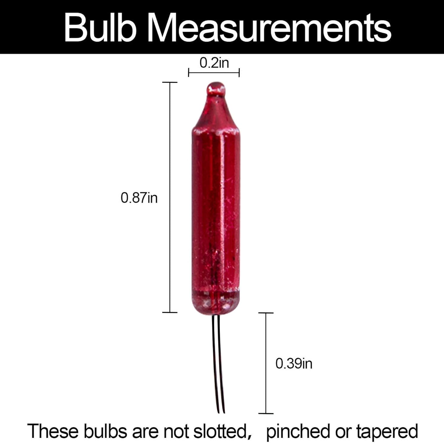 EBaokuup 100pcs Mini Christmas Replacement Light Bulbs - Red 2.5 Volt Replacement Christmas Lights - Tree Replacement Light Bulbs for New Year Valentine's Day Decorative - Image 2