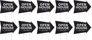 Black and White Real Estate Arrow Y...