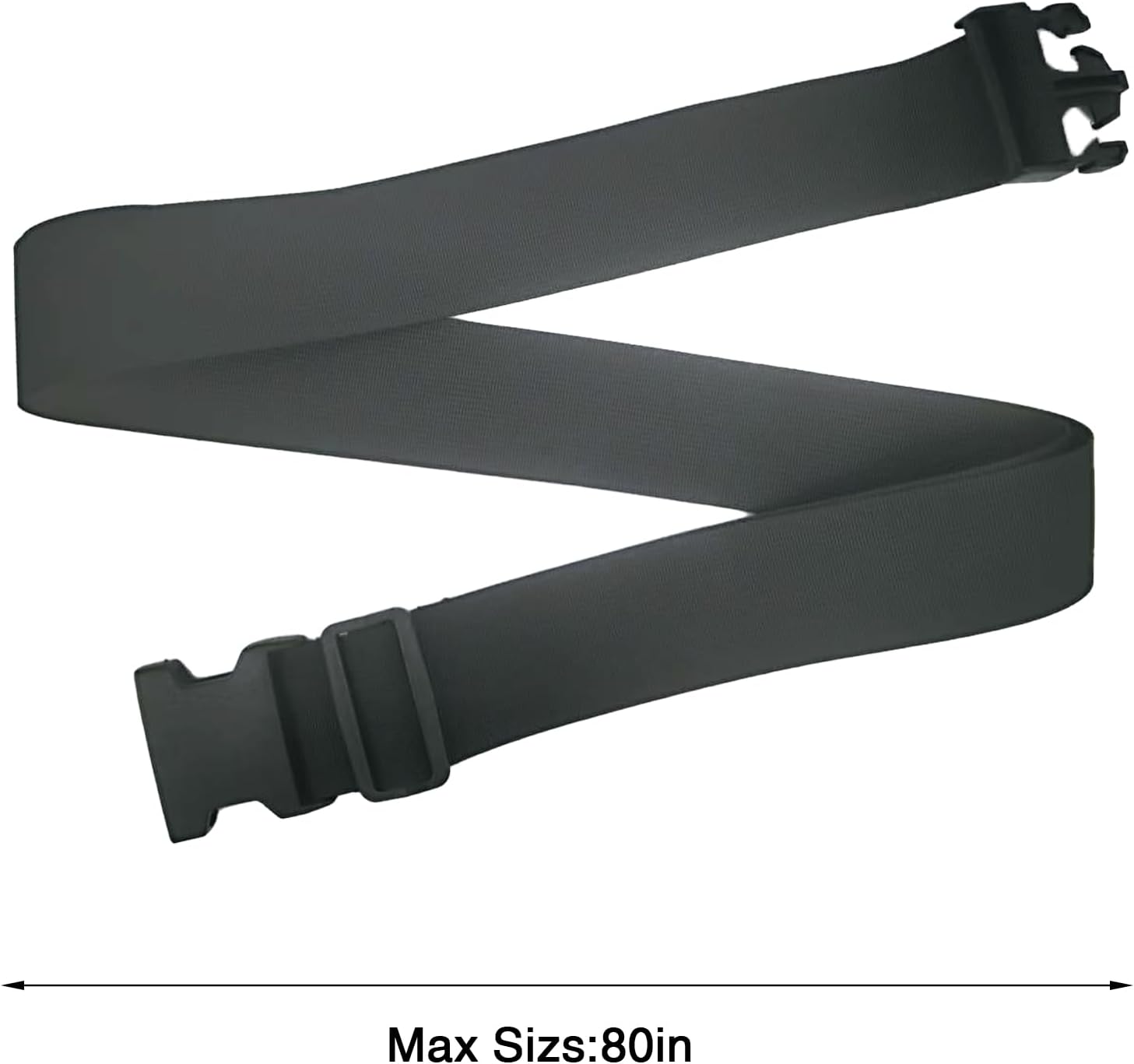 1pac Wheelchair Safety Strap Seat Belt Adjustable Anti-Fall Extra Long Size-Suitable Universal Harness with Buckle Patients Chair Medical Seniors Disable Prevent Sliding Belt Restraints Straps(Black) - Image 3