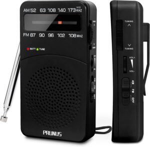 PRUNUS J-166 Portable Radio AM FM, ...