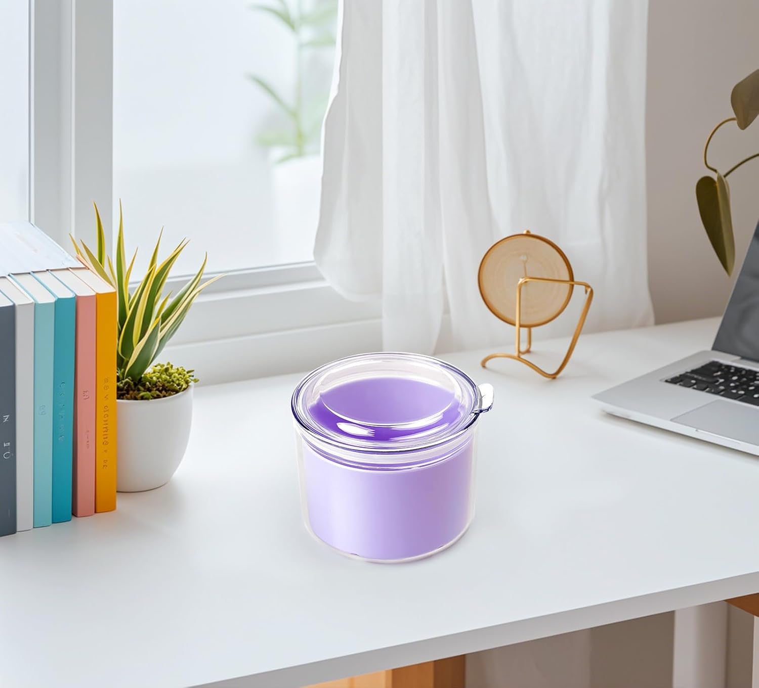 Denture Case, Leak Proof Denture Bath Cup, Full & Partial Denture Clean Holder Box with Strainer, Denture Brush, Denture Soaking Container Cups for Dentures, Retainers, Mouth Guard Case (Purple) - Image 7