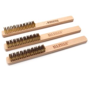 MAXMAN Brass Brush 3Pcs, Soft Brass...