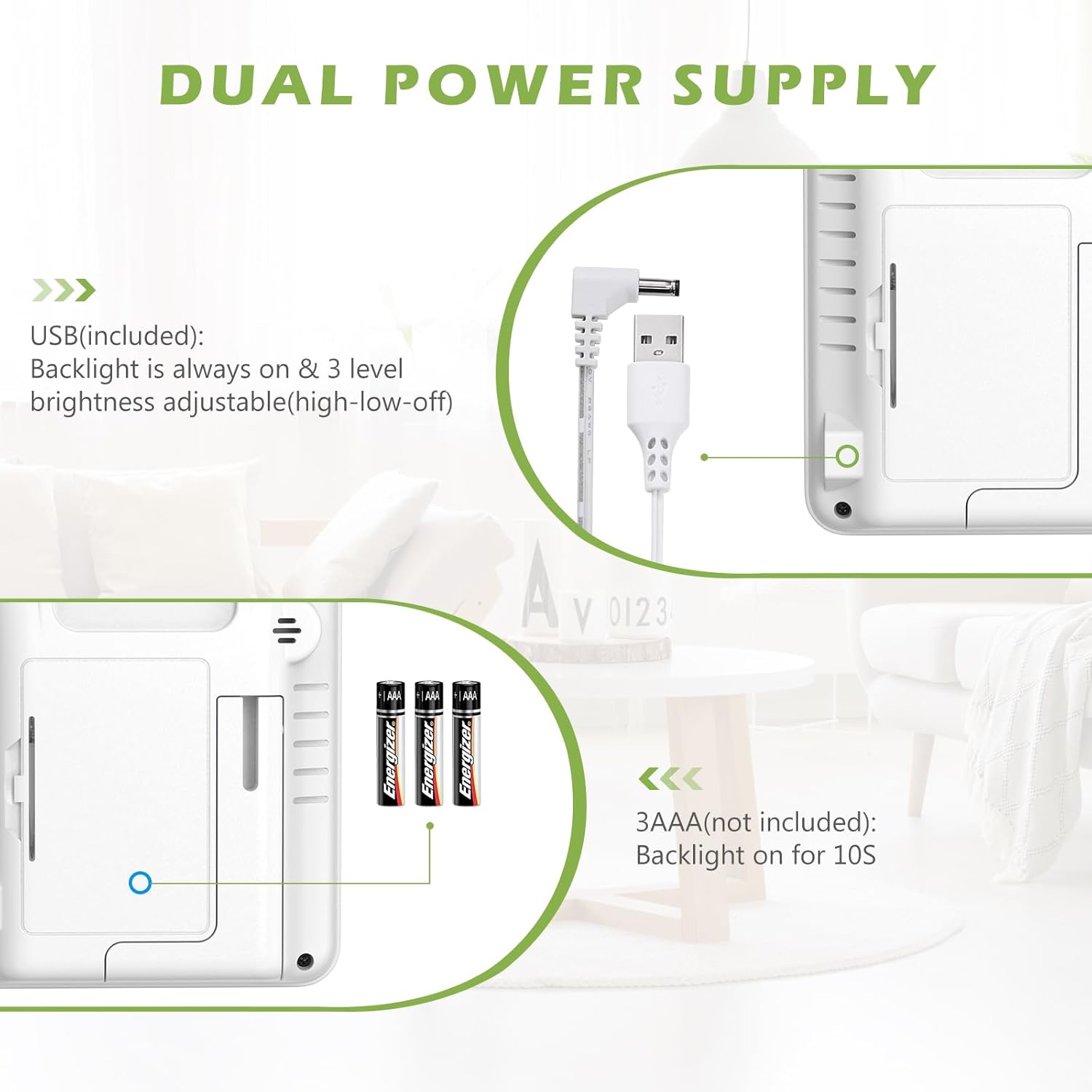 KeeKit Indoor Outdoor Thermometer, Wireless Digital Hygrometer Thermometer with 3 Remote Sensors, Temperature Humidity Monitor with Alarm Function, Replaceable °C and °F for Home - Image 5