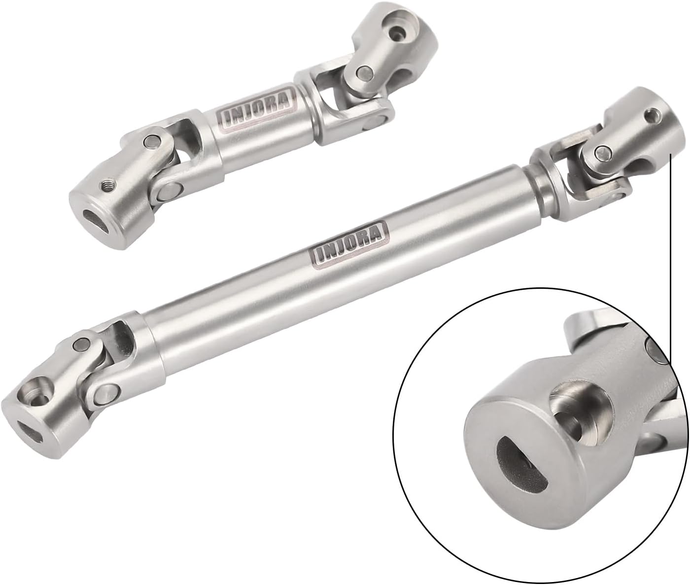 INJORA 19g Stainless Steel Center Drive Shaft D-Shaped Hole for Axial SCX24 Deadbolt GX470 Upgrade 1/24 RC Crawler - Image 6