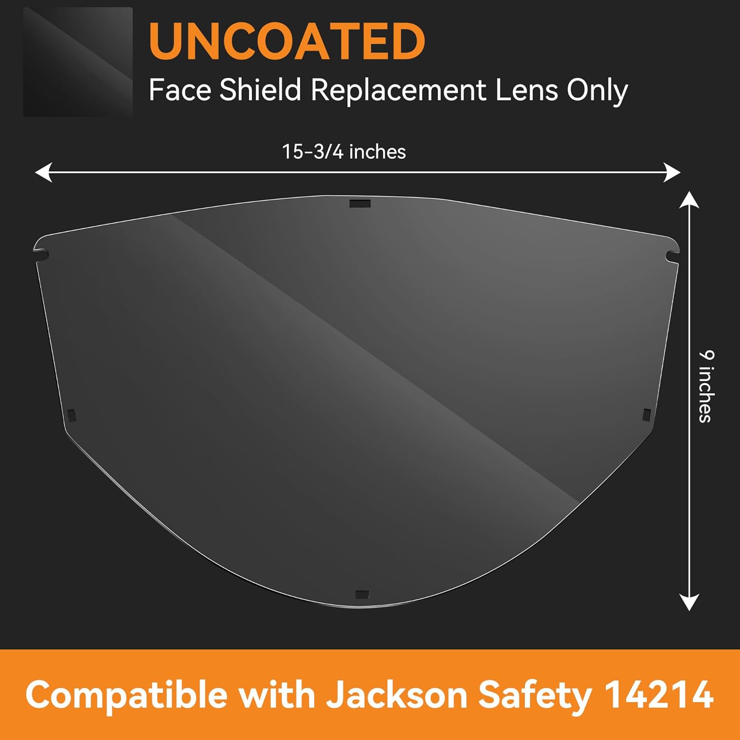 Feekoon 1 Pack Replacement Window Compatible with Jackson Safety MAXVIEW Premium Face Shield Mask, Face Shield Replacement Lens for Grinding, Cutting, Clear Tint, Polycarbonate, Uncoated - Image 2