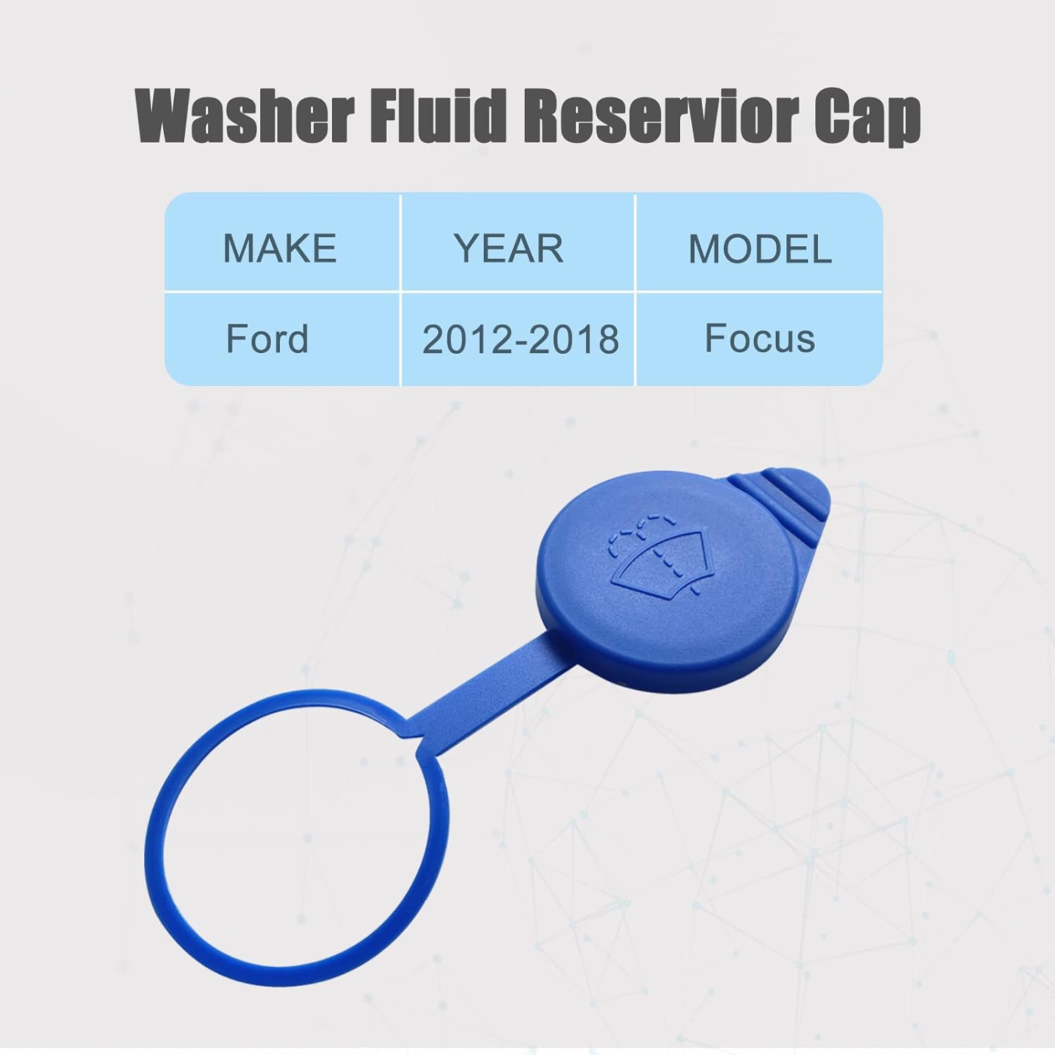 Windshield Washer Fluid Cap Wiper Reservoir Tank Cover Compatible with 2012-2018 Ford Focus - Image 3