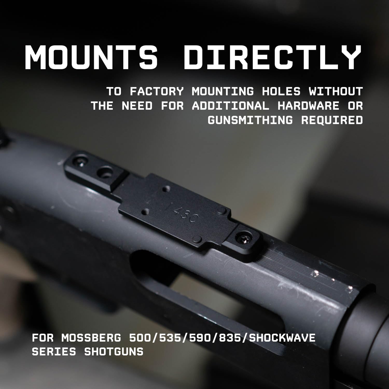 Monstrum Red Dot Mount Compatible with Mossberg 500/535/590/835/Shockwave Series Shotguns - Image 4