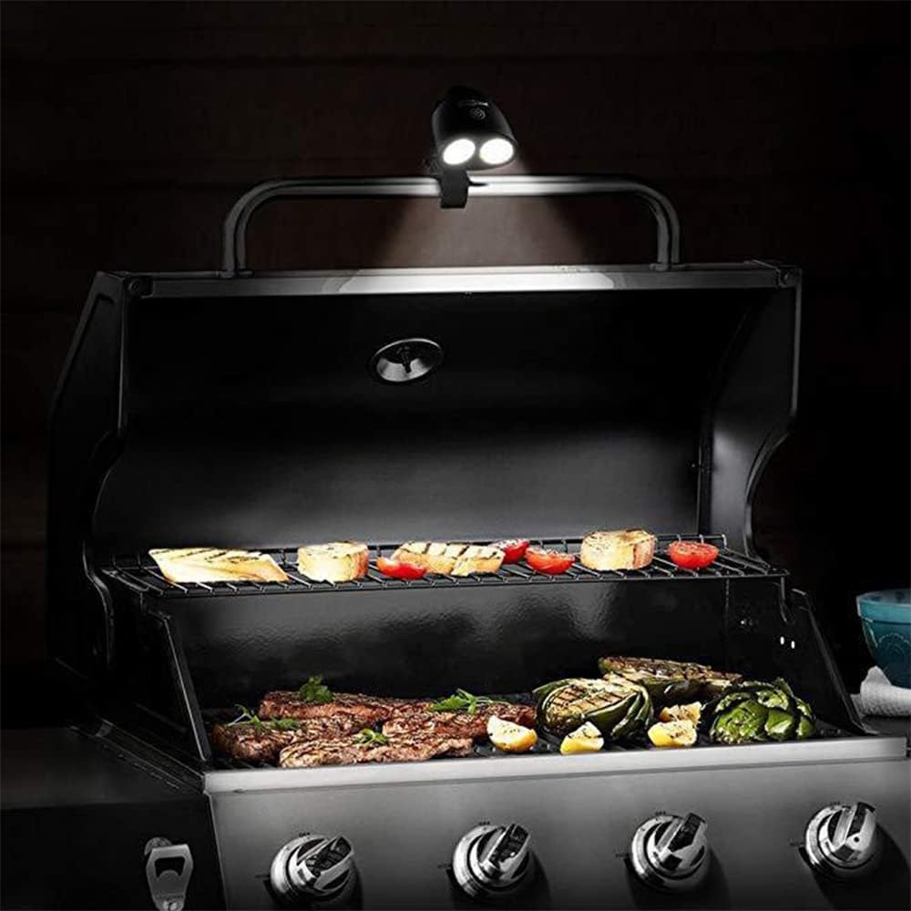 SEIWEI LED Barbecue Grill Light 360 Degree with 10 Super Bright LED Lights BBQ Outdoor Lamp White Lighting Batteries Included for Most Grill Handle for Electric Grill and Camping, Biking, Reading - Image 9
