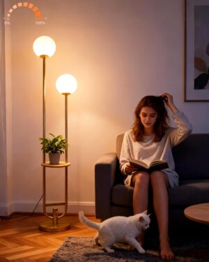 Lightdot 63IN Gold Floor Lamp with ...