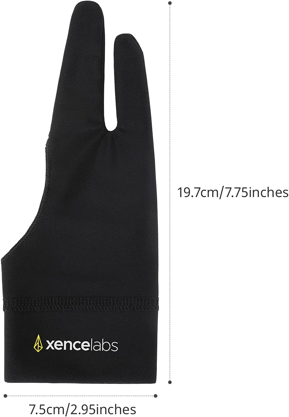 XENCELABS Drawing Glove, Breathable Artist Glove for Drawing Tablet, Two Fingers for Left Right Hand Black Size S - Image 5