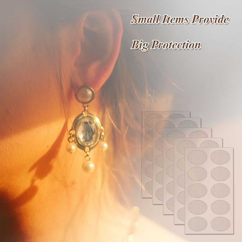 Earring Stickers for Split Earlobes, 200 Pcs Earring Support Patches for Heavy Earrings Reinforcement Ear Stickers Earring Backs for Droopy Ears Large Earring Stabilizers Stickers Clear (200PCS Clear) - Image 6