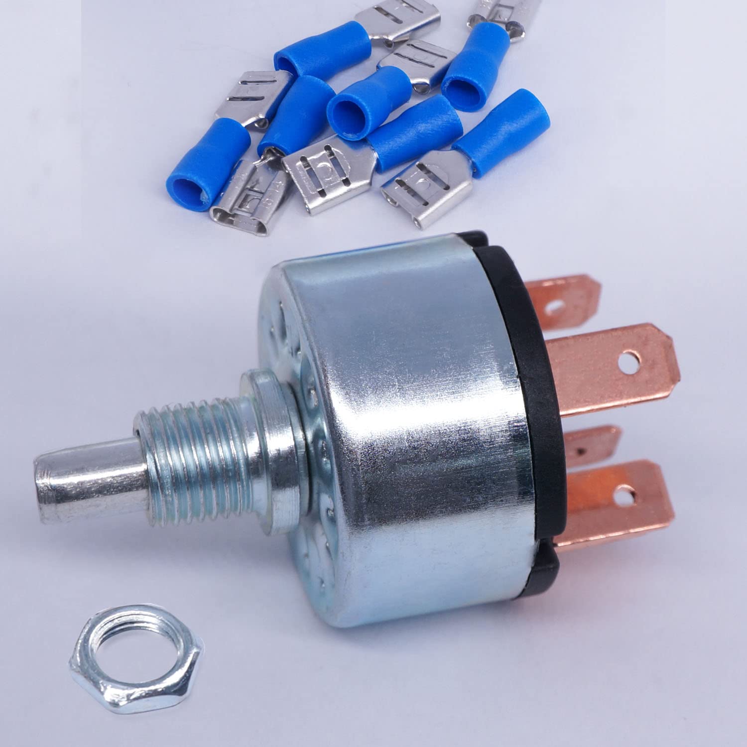 Taiss Rotary Switch 4 Position 3 Speed Fan Switch 12A 250V/16A 125V Metal Fan Heater Speed Selector Switch with Knob and terminals F-040 - Image 5