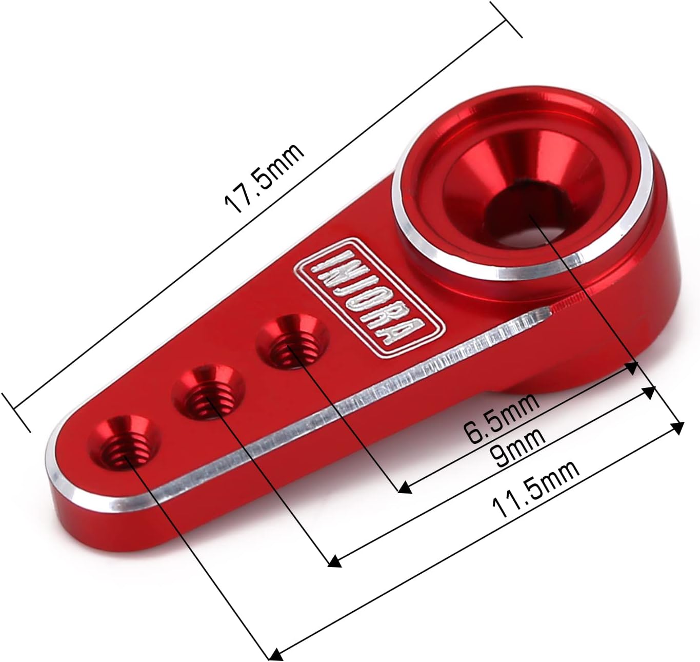 INJORA RC Servo 12g Digital V2 Servo with Metal Mount and 15T Arm for AX24 Axial SCX24 Car Model Upgrade Parts(Red) - Image 4