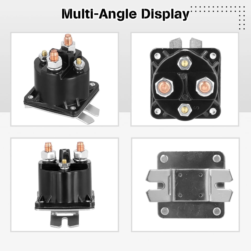 100 Amp 12V 4 Terminal Solenoid Relay for Intermittent Duty, Replacement Dump Trailer Solenoid, Compatible with Part Numbers Az-4201Gj, Saz-4201Er - Image 6
