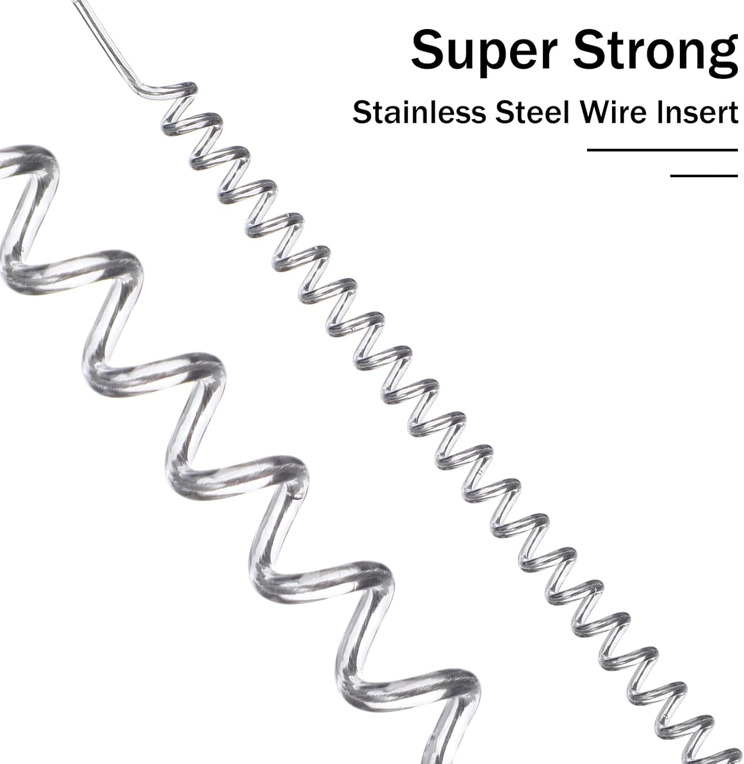 ElevateTech 6 Pack Coiled Fishing Lanyard for Kayak Fly Fishing Lanyards with Clips Heavy Duty Fish Rod Leash Steel Wire Coil Lanyard Kayak Tether Retractable Tool Lanyards for Pliers Boating - Image 3