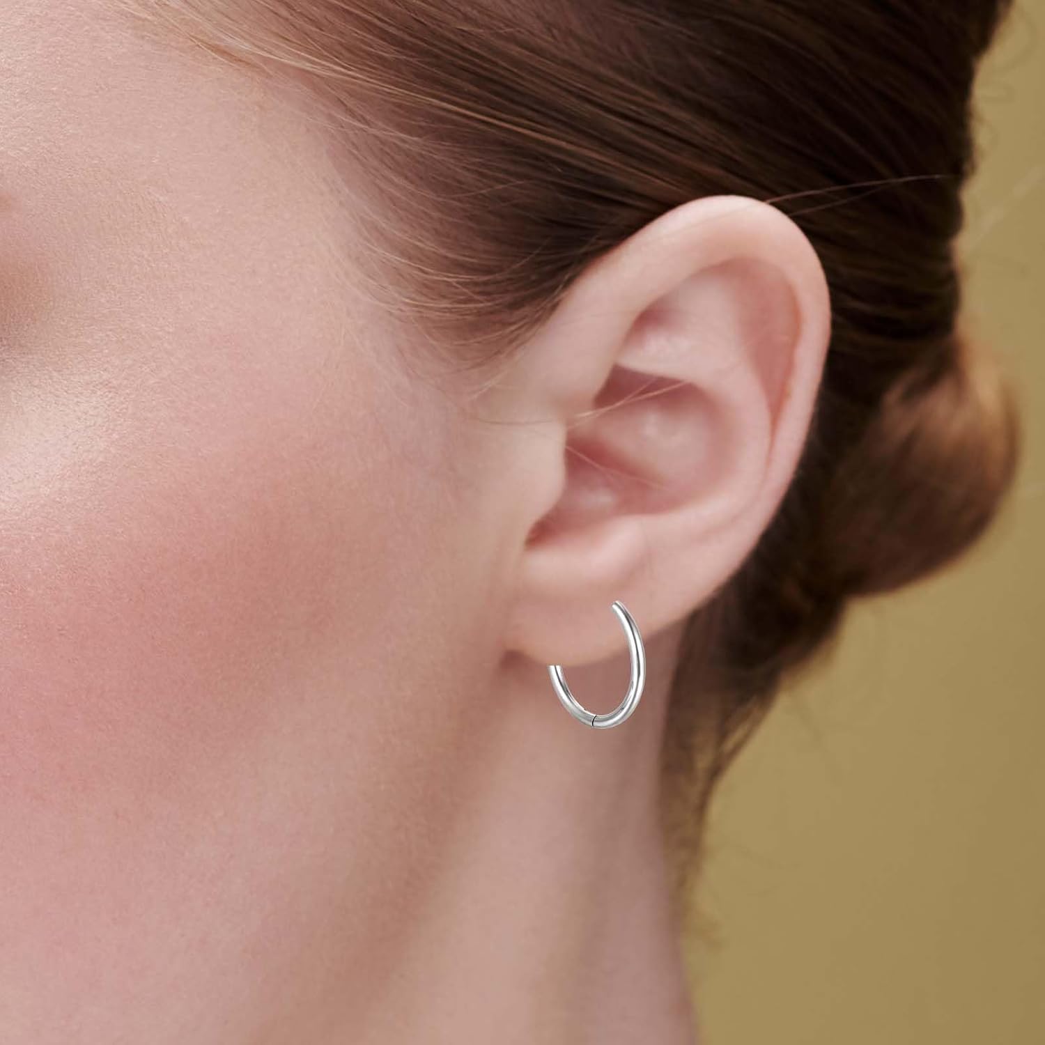 Mabor 5 Pairs Stainless Steel Hoop Earrings for Women Men Silver Small Stainless Steel Huggie Hoop Earrings Piercings Cartilage 8mm,10mm, 12mm,14mm, 16mm - Image 7