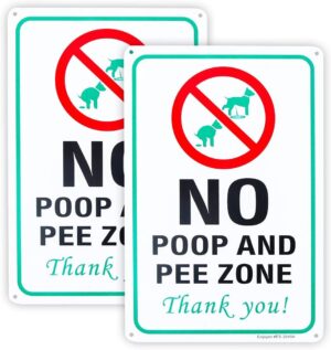 2 Pack No Pee and Poop Zone Dog Yar...