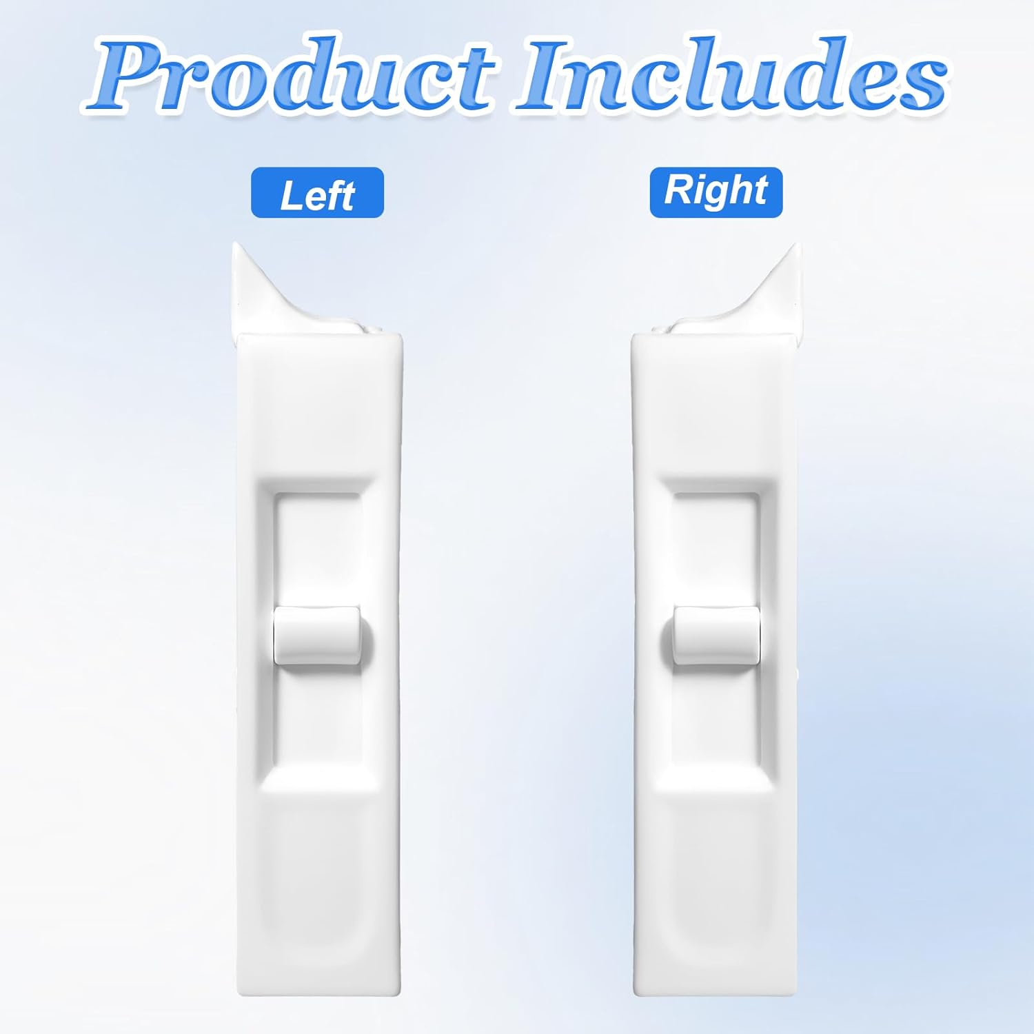 6 Pcs Window Tilt Latch Pairs, White Spring Loaded Latch Replacement Sliding Locks Plastic Construction Snap-in Latches Pairs Window Parts and Hardware for Home Windows Accessories - Image 3