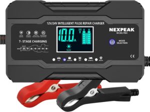 NEXPEAK 10-Amp Car Battery Charger,...