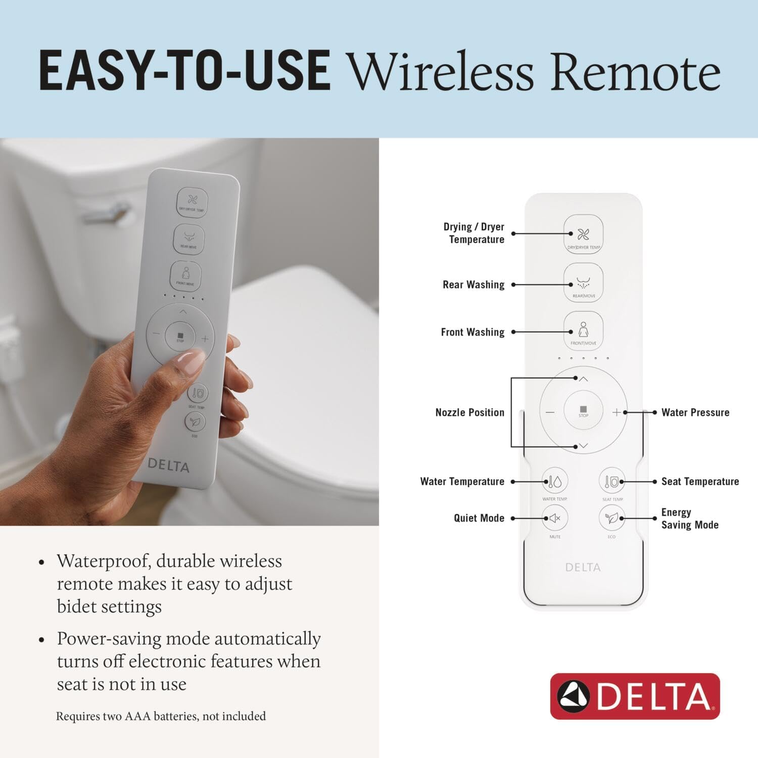 Delta Faucet Refresh Premium Elongated Electric Bidet Toilet Seat, Warm Water Bidet, Heated Seat Bidet, Bidet Attachment for Toilet, Toilet Seat Bidet, Bidet Toilet Seat Elongated, White 893006E-WH - Image 4