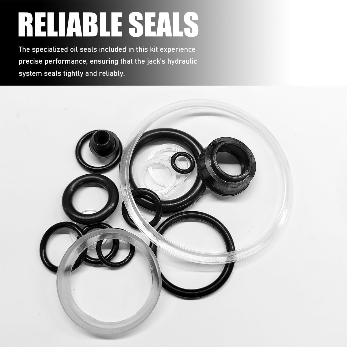 FSTURIOS 17PCS Floor Jack Seal Kit, 3 Ton Horizontal Hydraulic Jack O-Ring Seal with Oil Filler Plug, Complete Repair Set Rubber Sealing Rings Replacement Parts for Floor Jacks - Image 3
