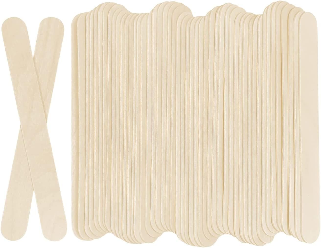 KTOJOY 100Pcs Jumbo Wooden Craft Sticks Popsicle Stick 6” Long x 3/4”Wide Treat Ice Pop for DIY Crafts,Home Art Projects, Classroom Supplies