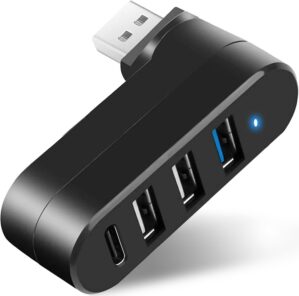 VIENON 4-Port USB 3.0 Hub [90°/180...