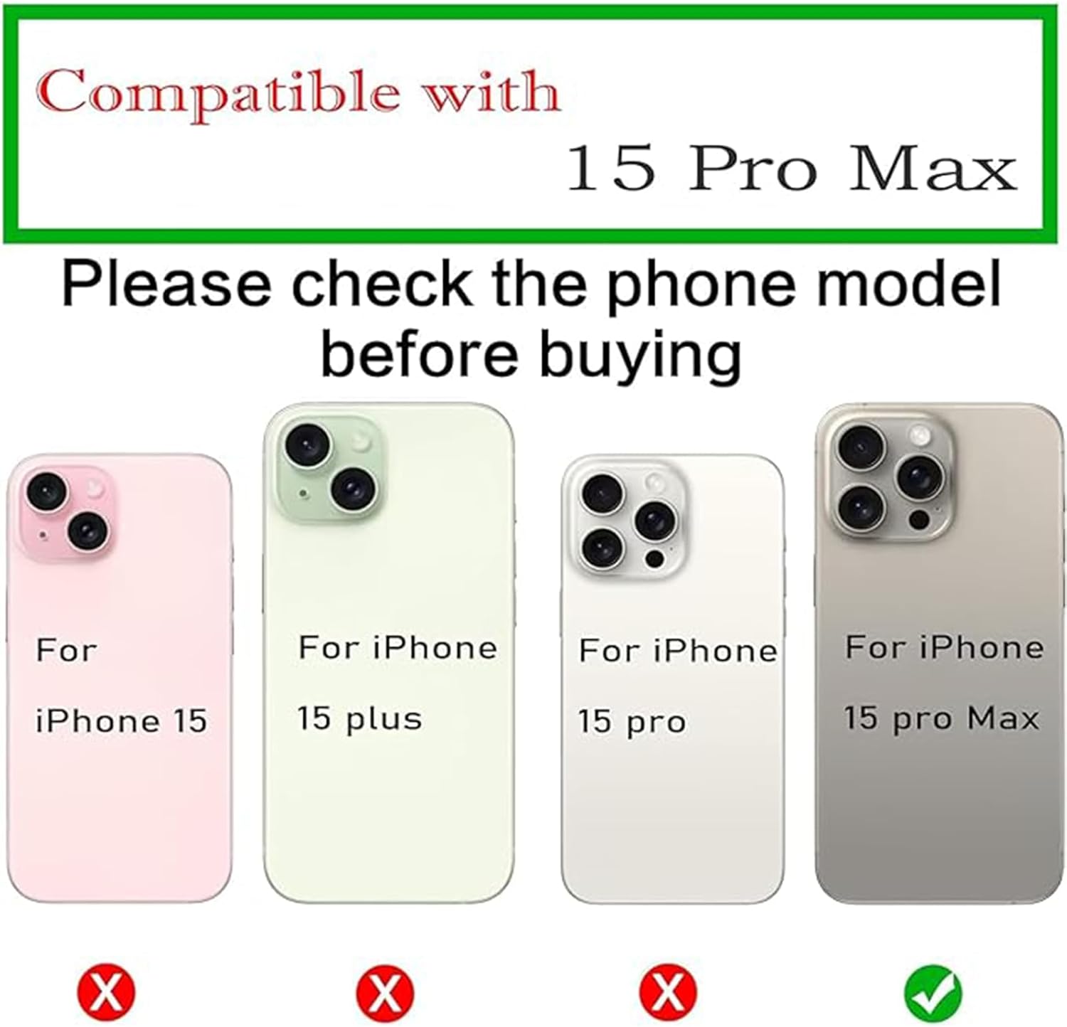 3pcs/Set Camera Lens Replacement for iPhone 15 Pro Max 6.7 inch Camera Lens Rear Glass Replacement with Pre-Installed Adhesive + Repair Tool Kit, Anti-Lens Scratch & Waterproof - Image 2