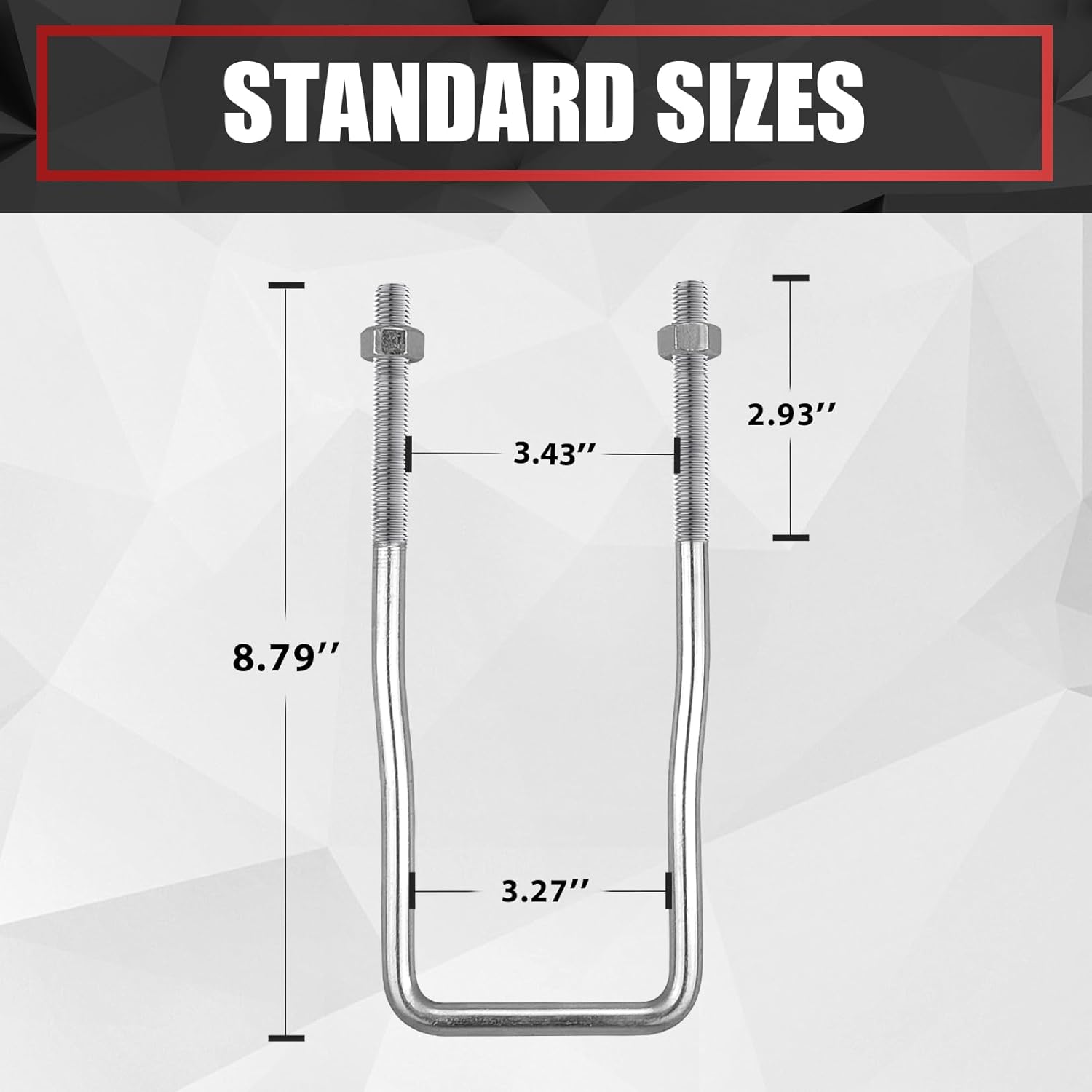 VIAGL U-Bolt Trailer Spare Tire Bracket, Spare Tire Carrier Galvanized Threaded Spare Tire Mount Bracket Side Mount 4 or 5 Lugs fit for Fishing Boat, Ski Boat or Sailboat Trailer - Image 3